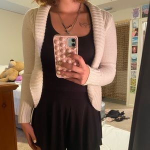 Tan sweater cardigan